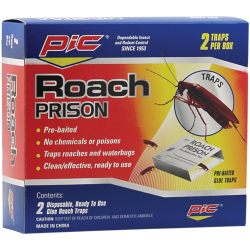 PIC® Roach Prison Covered Insect Glue Traps, Pack Of 2 Traps