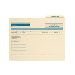 ComplyRight Performance Review Folders, 11-3/4" x 9-1/2", Pack Of 25