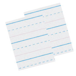 Pacon® Zaner-Bloser Sulphite Handwriting Paper, 10-1/2" x 8", White, 500 Sheets Per Pack, Set Of 2 Packs