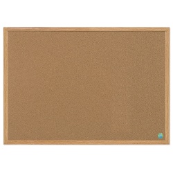 MasterVision® Earth Cork Board, 24" x 36", 60% Recycled, Wood Frame