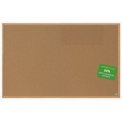 MasterVision® Earth Cork Board, 48" x 72", 60% Recycled, Wood Frame