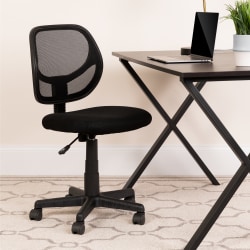 Flash Furniture Mesh Low-Back Swivel Task Chair, Black