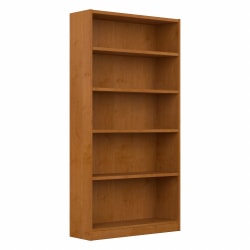 Bush® Furniture Universal 72"H 5-Shelf Bookcase, Natural Cherry, Standard Delivery
