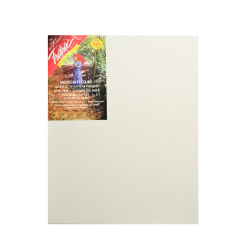 Fredrix Blue Label Ultra-Smooth Pre-Stretched Artist Canvases, 12" x 16" x 11/16", Pack Of 2