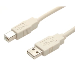 StarTech.com StarTech.com - Beige USB 2.0 cable - 4 pin USB Type A (M) - 4 pin USB Type B (M) - 15 ft