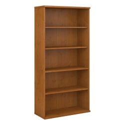 Bush Business Furniture Components 73"H 5-Shelf Bookcase, Natural Cherry, Standard Delivery