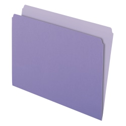 Pendaflex® Straight-Cut Color File Folders, Letter Size, Lavender, Box Of 100