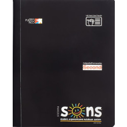 SONS System Second Notebooks, 9-3/4" x 7-1/2", 1 Subject, Primary Rule, 200 Sheets, Black