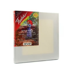 Fredrix Red Label Stretched Cotton Canvases, 10" x 10" x 11/16", Pack Of 3