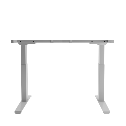 Fellowes® Triumph™ LX Electric Height Adjustable 2-Leg Table Base, For Tables 48"-72" x 30", 43-1/2"H x 72"W x 30"D, Silver