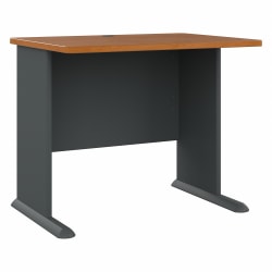 Bush Business Furniture Office Advantage 36"W Computer Desk, Natural Cherry/Slate, Standard Delivery