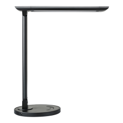 Realspace™ LED Desk Lamp With USB Port, Adjustable, 15-13/16"H, Black