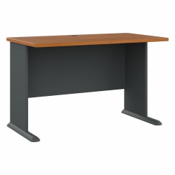 Bush Business Furniture Office Advantage 48"W Computer Desk, Natural Cherry/Slate, Standard Delivery