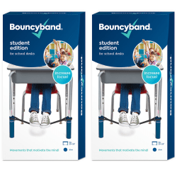 Bouncyband Bouncybands For Desk, Blue/Black, Set Of 2 Bands
