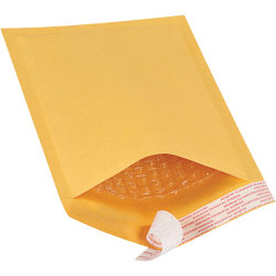 Partners Brand Kraft Self-Seal Bubble Mailers, #00, 5" x 10", Pack Of 180