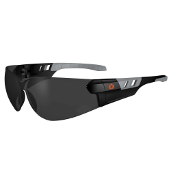 Ergodyne Skullerz SAGA Frameless Safety Glasses, One Size, Matte Black Frame, Anti-Fog Smoke Lens