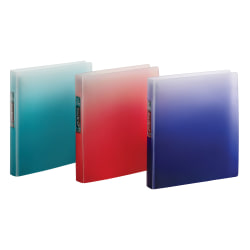 Office Depot® Brand Everbind Fashion 3-Ring Binder, 1" Round Rings, Ombre Smoke, Pack Of 12