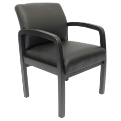 Boss Office Products Guest Chair with Antimicrobial Protection Black