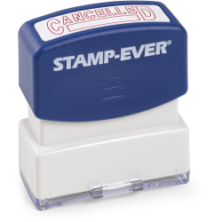 Trodat Pre-inked CANCELED Message Stamp - Message Stamp - CANCELLED - 0.56" Impressionx 1.69" Impression - 50000 Impression(s) - Red - TAA Compliant