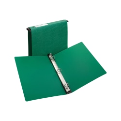 Avery® Hanging Round-Ring Storage 3-Ring Binder, 1" Round Rings, Green