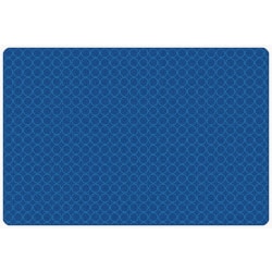 Carpets for Kids® KIDSoft™ Comforting Circles Tonal Solid Rug, 3’ x 4', Primary Blue