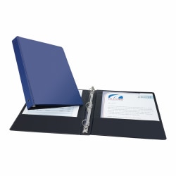 Avery® Economy 3-Ring Binder, 1" Round Rings, 54% Recycled, Blue