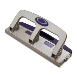 OIC® Deluxe Standard 3-Hole Punch With Drawer, Silver