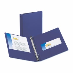 Avery® Economy 3-Ring Binder, 1 1/2" Round Rings, 51% Recycled, Blue