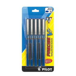Pilot® Precise™ V7 Rollerball Pens, Fine Point, Blue Barrel, Blue Ink, Pack Of 5 Pens
