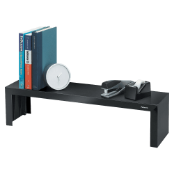 Fellowes® Designer Suites Vertical Desktop Shelf, 6 3/4"H x 26"W x 7"D, Black/Pearl