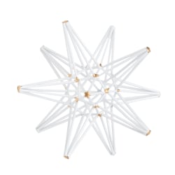 Anji Mountain Large Star, 7"H x 7"W x 7"D, White