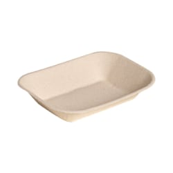 Chinet® Molded Fiber Food Trays, 9" x 7", Beige, 250 Trays Per Bag, Pack Of 2 Bags