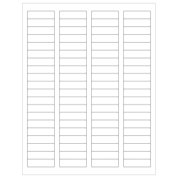 Tape Logic® Removable Laser Labels, LL261, Rectangle, 1 3/4" x 1/2", White, Case Of 8,000