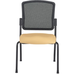 WorkPro® Spectrum Series Mesh/Vinyl Stacking Guest Chair with Antimicrobial Protection, Armless, Tan, Set Of 2 Chairs, BIFMA Compliant