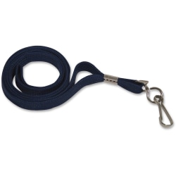 Advantus 36" Deluxe Lanyard With J-Hook, 36" Length, Blue, Pack Of 23
