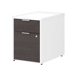 Bush Business Furniture Jamestown 23-2/3"D Vertical 2-Drawer File Cabinet, Storm Gray/White, Delivery