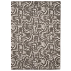 Linon Washable Outdoor Area Rug, Wycklow, 5' x 7', Ivory/Brown