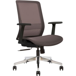 Sinfonia Sing Ergonomic Mesh Mid-Back Task Chair, Fixed T-Arms, Copper/Black