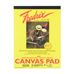 Fredrix Canvas Pad, 9" x 12", 10 Sheets
