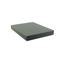 Lineco Drop-Front Storage Box, 16" x 20" x 1 1/2", Black