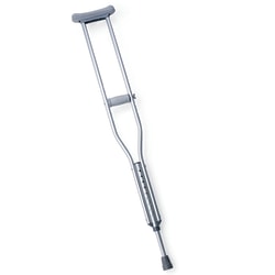 Medline Standard Aluminum Crutches, Adult, Medium, Case Of 8 Pairs