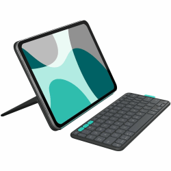 Logitech Flip Folio, Keyboard Case for iPad Pro 11-inch (M4) & iPad Air 11-inch (M2 & M3)(5th Gen, 2024), Graphite, 920013369