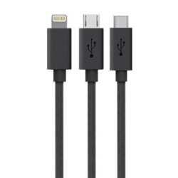 ChargeTech - Power cable - Lightning (M) - 5 V - 2.4 A - 1.7 ft - retractable - for Apple iPad/iPhone/iPod (Lightning)