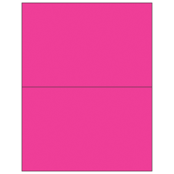 Tape Logic® Permanent Labels, LL184PK, Rectangle, 8 1/2" x 5 1/2", Fluorescent Pink, Case Of 200