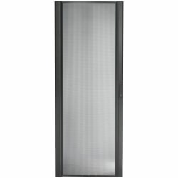 NetShelter SX 48U 600mm Wide Perforated Curved Door Black, Black, 1, 85.9"H x 23.6"W x 1.4"D
