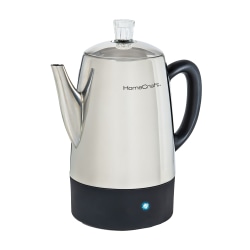 HomeCraft HCPC10SS 10-Cup Coffee Percolator, Silver