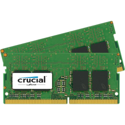 Micron 16GB (2 x 8 GB) DDR4 SDRAM Memory Kit - 16 GB (2 x 8 GB) - DDR4-2400/PC4-19200 DDR4 SDRAM - 2400 MHz - CL17 - 1.20 V - Non-ECC - Unbuffered - 260-pin - SoDIMM