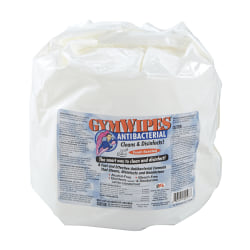2XL GymWipes Antibacterial Towelettes Bucket Refill - For Multi Surface - 700 / Bag - 4 / Carton - Phenol-free, Hygienic, Anti-bacterial, Disinfectant, Disposable, Bleach-free, Alcohol-free, Disposable, Absorbent - White