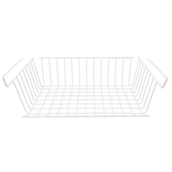 Better Houseware 20-In. Coated-Steel Undershelf Basket, White