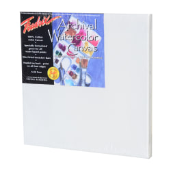Fredrix Archival Watercolor Stretched Canvases, 12" x 12", Pack Of 2